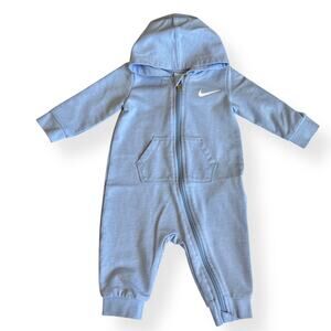 Nike Baby Blue Hooded One-Piece Coverall